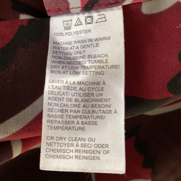 Saks Fifth Avenue Bell Flare Sleeve Plum Floral Flowy Tunic Shift Dress - S - Picture 12 of 13